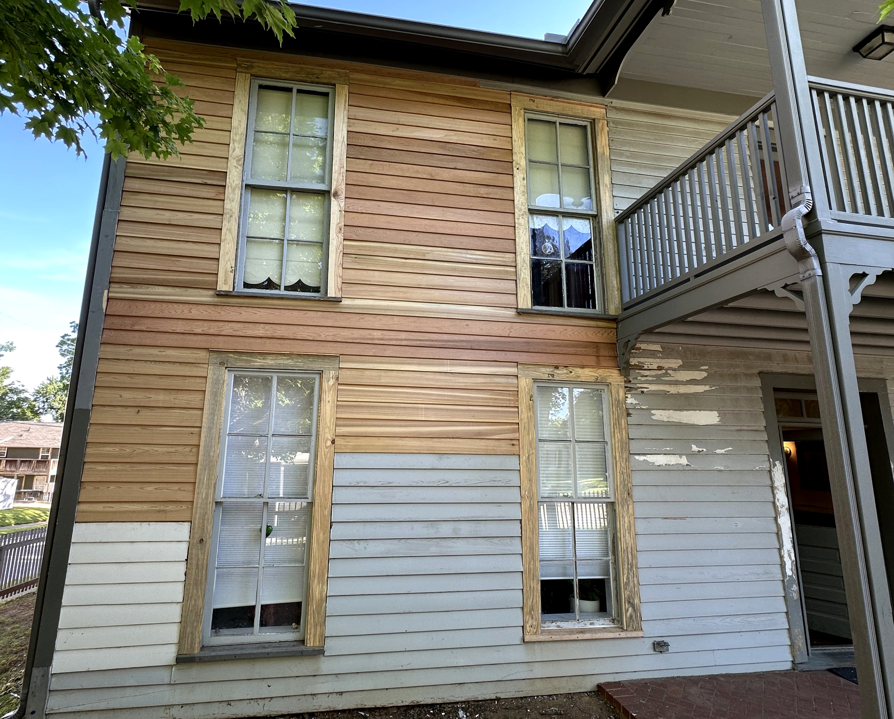 Ridge House Front in progress